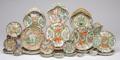 Group of Chinese export rose medallion porcelain