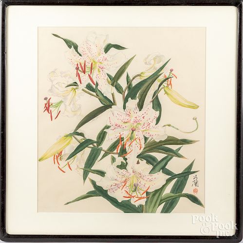 Ru-Lan Weng watercolor on silk