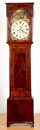 Scottish mahogany tall case clock
