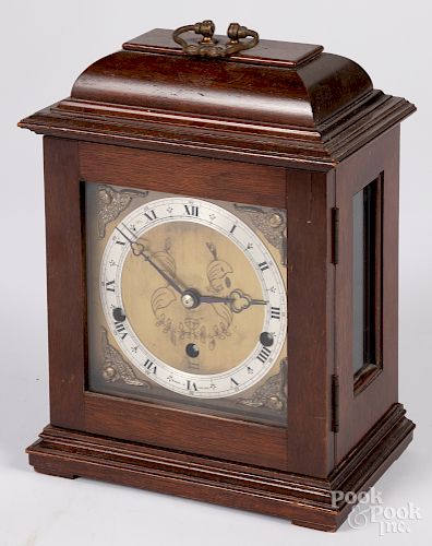 English mahogany bracket clock