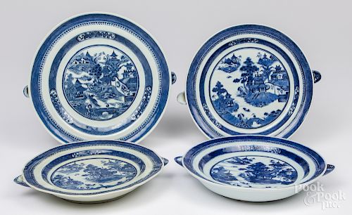 Four Chinese export Nanking warming dishes