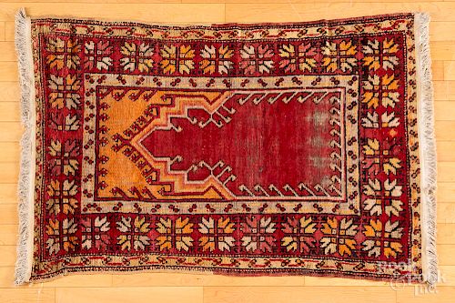 Two Turkish prayer rugs