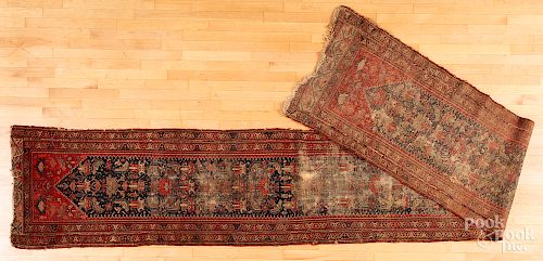 Hamadan runner, together with a mat