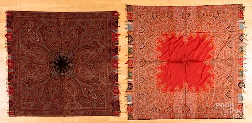 Two paisley shawls.