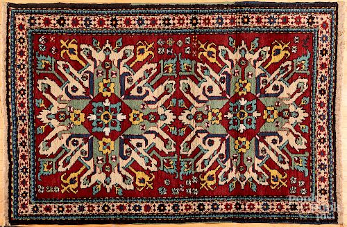 Semi antique eagle Kazak carpet