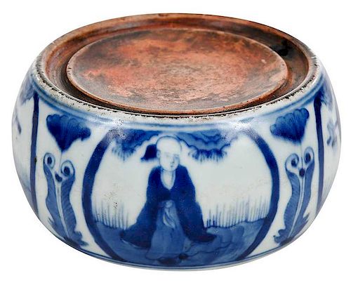 Kangxi Blue and White Porcelain Ink Stone