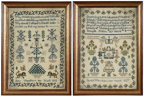 Two Wernham Family Embroideries