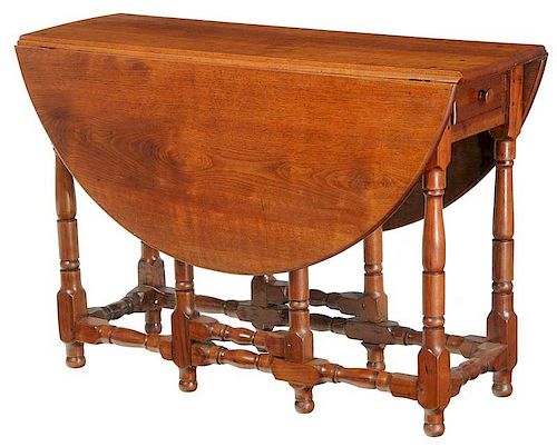 American William and Mary Walnut Gate-Leg Table