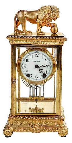 Seth Thomas Empire Style Gilt Bronze Clock