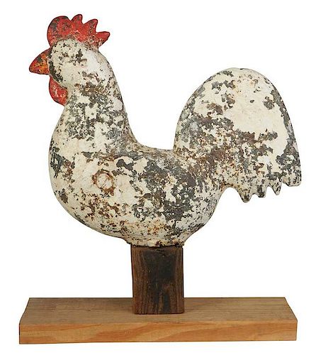 Large Cast Iron Rooster Windmill Weight