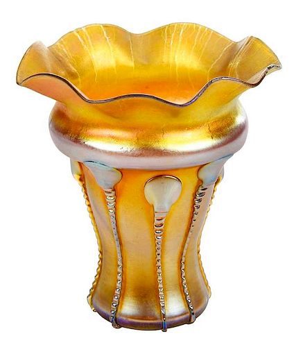 Tiffany Lily Pad Favrile Vase