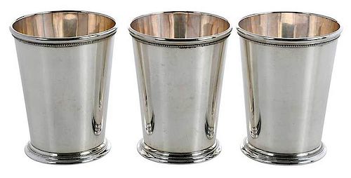 Set of Twelve Sterling Mint Julep Cups