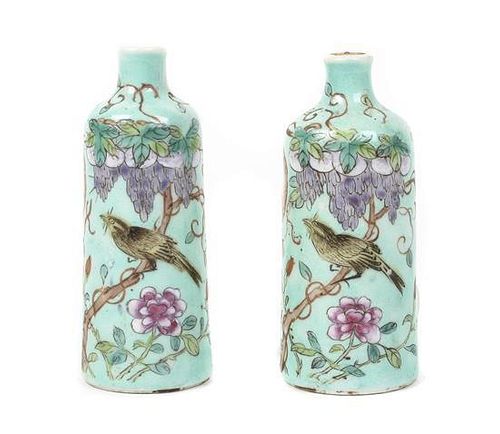 A Pair Chinese Dayazhai Snuff Bottles, Height 3 inches.