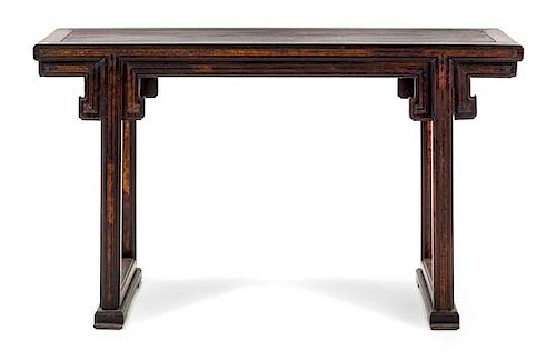 A Jichimu Altar Table Height 34 1/4 x length 57 1/2 x width 16 1/2 inches.