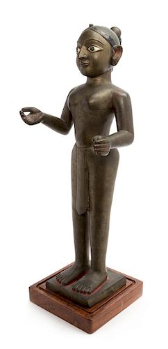 An Indian Bronze Figure of Jina Height 23 inches.