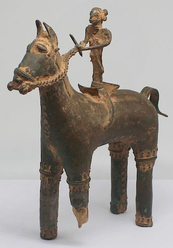 Bastar Lost Wax Casting of Horse with Rider.