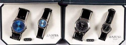 Three pairs of Anriya Milan watches, etc.