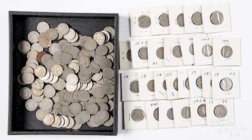 Collection of Liberty Head and buffalo nickels, etc.