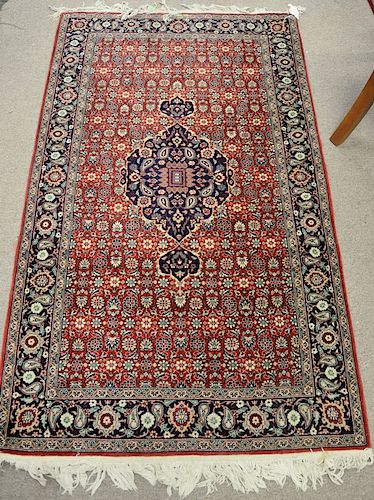 Two Oriental throw rugs. 3' x 5'3" Provenance: Estate of Stephen M. Serlin of Lake George, New York