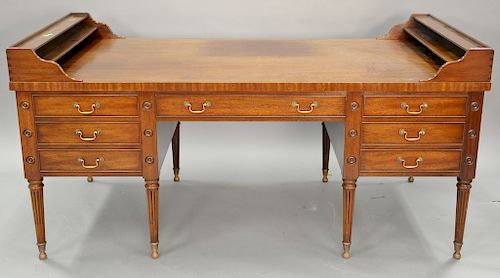 Kittinger George Washington mahogany desk with false drawer on back. ht. 36 in., top: 36" x 72"
