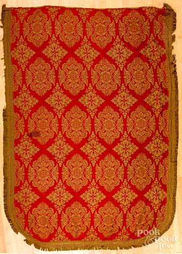 Red and yellow coverlet