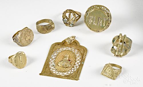  Group of 10K gold jewelry