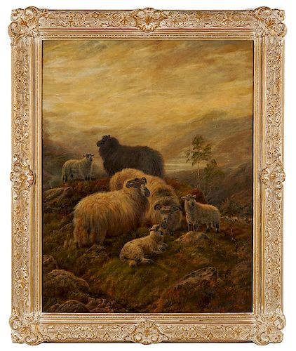 Robert Watson 'Sheep in a Highland Landsape' O/C
