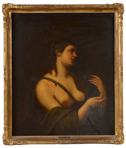 After Carlo Dolci Painting of Semi Nude Woman