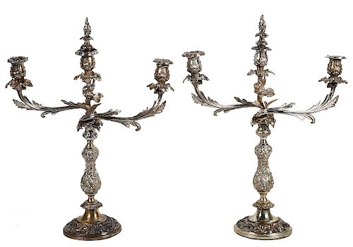 Pair of Old Sheffield Candlesticks