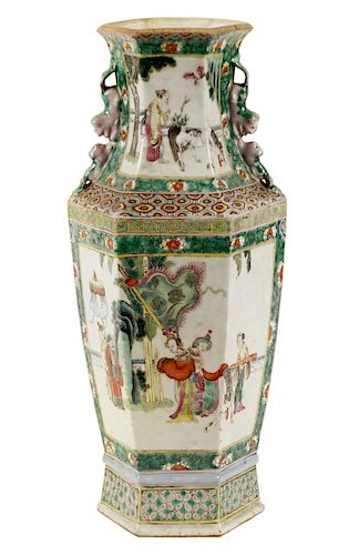 Chinese Hexagonal Porcelain Vase