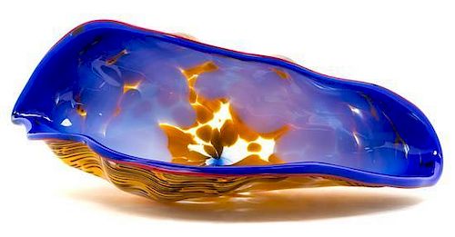 A Daly Chihuly Studio Glass Macchia Sculpture Width 19 1/2 inches.