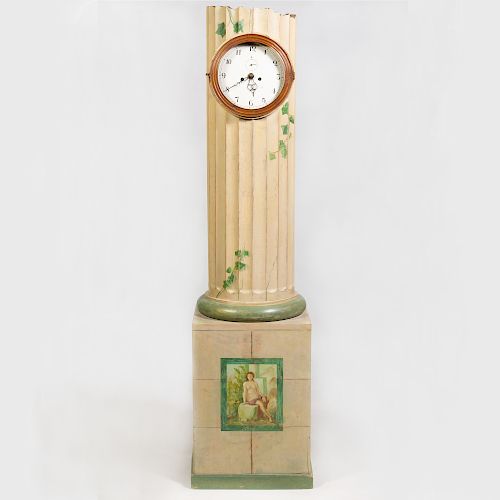 Swedish Painted Tall Case Clock