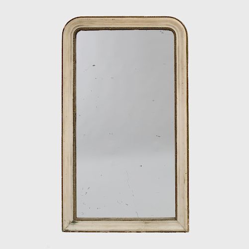 Victorian Cream Painted and Parcel-Gilt Mirror