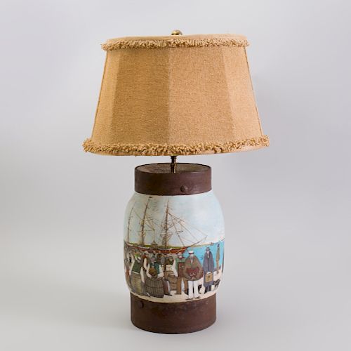 American Painted Nautical Lamp