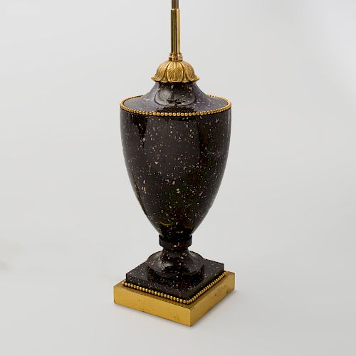 Swedish Neoclassical Gilt-Metal-Mounted Porphyry Vase