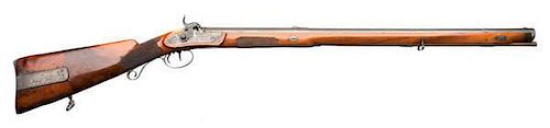M. Brunner, Munchen, Engraved Jaegar Rifle 
