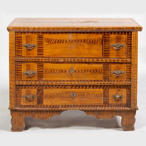 American Faux Bois Painted Blanket Chest