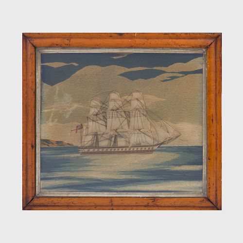 Victorian Woolwork Model of a Ship