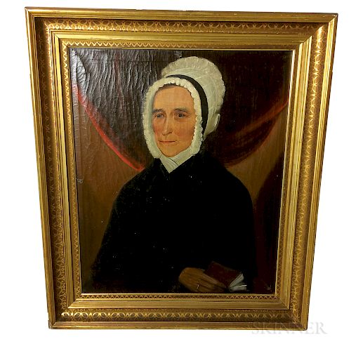 Attributed to William Matthew Prior (American, 1806-1873)  Portrait of Mrs. Mary Merrill York Blake