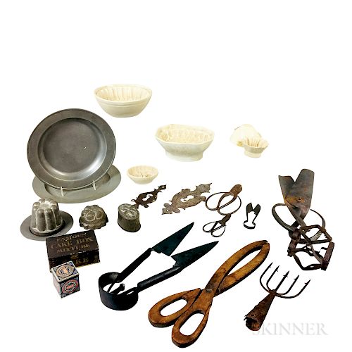 Group of Metal and Ceramic Decorative Items