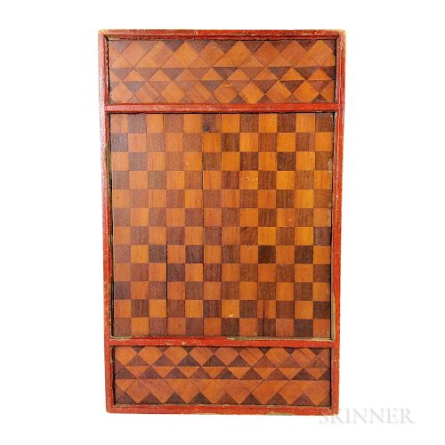 Inlaid Wood Checkerboard