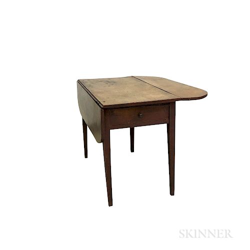 Federal Tiger Maple One-drawer Pembroke Table