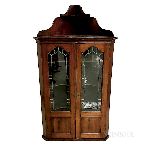 Victorian Glazed Mahogany Corner Cupboard