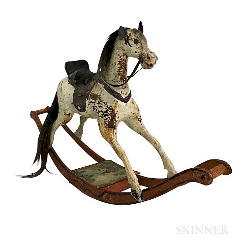Large Carved and Painted Hobby Horse