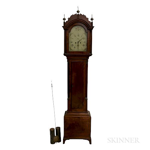 Federal Inlaid Cherry Tall Case Clock