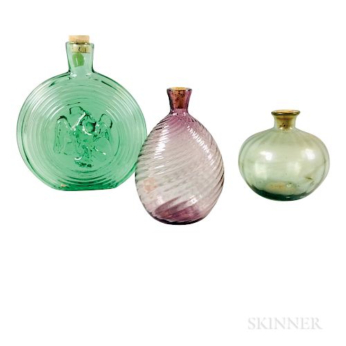Two Glass Flasks and a Bottle