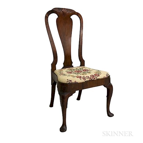 George II Mahogany Veneer Side Chair