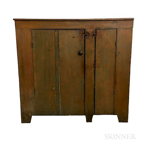 Country Blue-painted Pine Cupboard