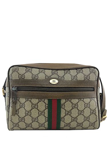  Gucci Monogram Web Camera Crossbody Bag