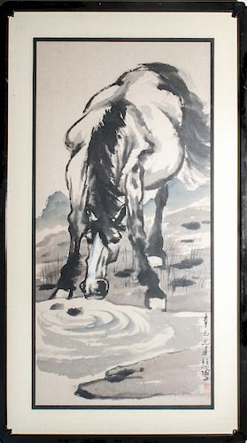Xu Beihong "Horse" Ink & Watercolor on Paper